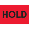 2 x 3" - "Hold" (Fluorescent Red) Labels (Roll of 500)