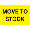 2 x 3" - "Move To Stock" (Fluorescent Yellow) Labels (Roll of 500)