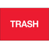 2 x 3" - "Trash" (Fluorescent Red) Labels (Roll of 500)
