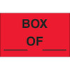 1 1/4 x 2" - "Box ___ Of ___" (Fluorescent Red) Labels (Roll of 500)