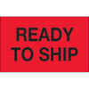 1 1/4 x 2" - "Ready To Ship" (Fluorescent Red) Labels (Roll of 500)