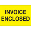 2 x 3" - "Invoice Enclosed" (Fluorescent Yellow) Labels (Roll of 500)