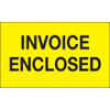 3 x 5" - "Invoice Enclosed" (Fluorescent Yellow) Labels (Roll of 500)