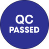 1" Circle - "QC Passed" Blue Labels (Roll of 500)
