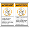 5 x 6" - "Warning Advertencia" Label Set (Roll of 500)