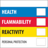 4 x 4" - "Health Flammability Reactivity" (Roll of 500)