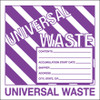 6 x 6" - "Universal Waste" Labels (Roll of 500)