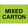 2 x 3" - "Mixed Carton" (Fluorescent Green) Labels (Roll of 500)