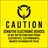 2 x 2" - "Sensitive Electronic Devices" (Fluorescent Yellow) Labels (Roll of 500)