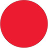 1" Circles - Fluorescent Red Removable Labels (Roll of 500)