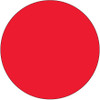 2" Circles - Fluorescent Red Removable Labels (Roll of 500)