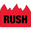 1 1/2 x 2" - "Rush" (Bill of Lading) Flame Labels (Roll of 500)