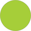1 1/2" Circles - Fluorescent Green Removable Labels (Roll of 500)