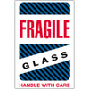 4 x 6" - "Fragile - Glass - Handle With Care" Labels (Roll of 500)
