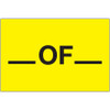 2 x 3" - "___ of ___" (Fluorescent Yellow) Labels (Roll of 500)