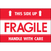 2 x 3" - "Fragile - This Side Up - HWC" Labels (Roll of 500)