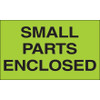 3 x 5" - "Small Parts Enclosed" (Fluorescent Green) Labels (Roll of 500)
