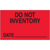 3 x 5" - "Do Not Inventory - Date" (Fluorescent Red) Labels (Roll of 500)