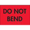 2 x 3" - "Do Not Bend" (Fluorescent Red) Labels (Roll of 500)