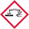 2 x 2" Pictogram - Corrosion Labels (Roll of 500)