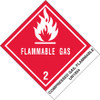 4 x 4 3/4" - "Compressed Gas, Flammable, N.O.S." Labels (Roll of 500)