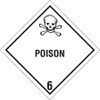 4 x 4" - "Poison - 6" Labels (Roll of 500)