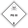 4 x 4" - "PG III - 6" Labels (Roll of 500)