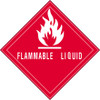 4 x 4" - "Flammable Liquid" Labels (Roll of 500)