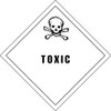 4 x 4" - "Toxic" Labels (Roll of 500)