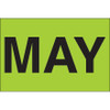 2 x 3" - "MAY" (Fluorescent Green) Months of the Year Labels (Roll of 500)