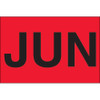2 x 3" - "JUN" (Fluorescent Red) Months of the Year Labels (Roll of 500)