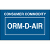 1 3/8 x 2 1/4" - "Consumer Commodity ORM-D-AIR" Labels (Roll of 500)