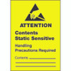 1 3/4 x 2 1/2" - "Contents Static Sensitive" Labels (Roll of 500)