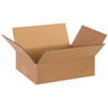 13"L x 10"W x 4"H Flat Corrugated Box, 25-Pack