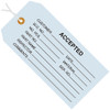 4 3/4 x 2 3/8" - "Accepted (Blue)" Inspection Tags - Pre-Strung (Case of 1000)