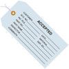4 3/4 x 2 3/8" - "Accepted (Blue)" Inspection Tags - Pre-Wired (Case of 1000)