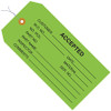 4 3/4 x 2 3/8" - "Accepted (Green)" Inspection Tags - Pre-Wired (Case of 1000)