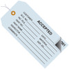 4 3/4 x 2 3/8" - "Accepted" Inspection Tags 2 Part - Numbered 000 - 499 - Pre-Wired (Case of 500)
