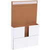 11 1/8 x 8 5/8 x 2" White Deluxe Easy-Fold Mailers (Bundle of 25)