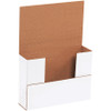 7 1/2 x 5 1/2 x 2" White Easy-Fold Mailers (Bundle of 50)