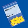 3 x 4" - 4 Mil Minigrip White Block Reclosable Poly Bags w/ Hang Holes (Case of 1000)