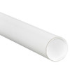 3 x 36" White Tubes with Caps (Case of 24)