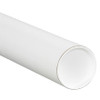 4 x 18" White Tubes with Caps (Case of 15)