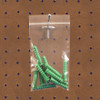 2 x 8" - 2 Mil Reclosable Poly Bags w/ Hang Hole (Case of 1000)