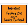 4 1/2 x 6" Orange "Important Packing List And/Or Invoice Enclosed" Envelopes (Case of 1000)
