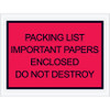 4 1/2 x 6" Red "Important Papers Enclosed" Envelopes (Case of 1000)