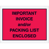 4 1/2 x 6" Red "Important Invoice and/or Packing List Enclosed" Envelopes (Case of 1000)