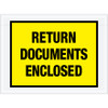 7 1/2 x 5 1/2" Yellow "Return Documents Enclosed" Envelopes (Case of 1000)