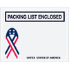 7 x 5 1/2" U.S.A. Ribbon "Packing List Enclosed" Envelopes (Case of 1000)