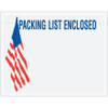 7 x 5 1/2" U.S.A. Flag "Packing List Enclosed" Envelopes (Case of 1000)